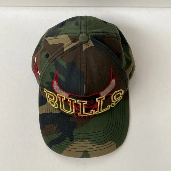 NEW ERA 9Fifty NBA Chicago Bulls GREEN CAMO Snapback Baseball Hat Cap HARDWOOD